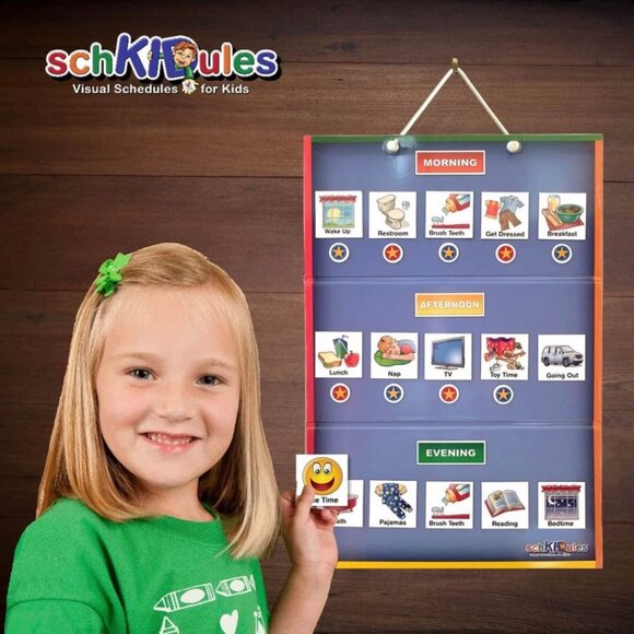 Deluxe Magnetic visual Schedule for kids - Picture 2 of 5